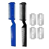 1 Stück Haarschneider Kamm Effilierer Effiliermesser Double Sided Hair Schneiden mit 2...