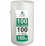 dieLUFTPOLSTERFOLIE Luftpolsterfolie 100cm x 100m Verpackungsfolie Luftpolster Rolle...