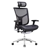 GM Seating Dreem XL ergonomischer bürostuhl, Aluminium Matrex Mesh, Schwarz