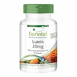 Fairvital | Lutein 20mg + Zeaxanthin - Hochdosiert & mikroverkapselt - VEGAN - 90 Kapseln...