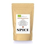 SPICE Bio Muskatnuss ganz, 10 Stück, Kaliber 80/85. Muskatnüsse ohne Schale für die...