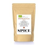 SPICE Bio Muskatnuss ganz, 10 Stück, Kaliber 80/85. Muskatnüsse ohne Schale für die...