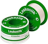 2x Fixierpflaster Leukosilk Rollenpflaster 2,5cm x 5m - Fixierpflaster Rolle von BSN...