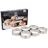 MOESTA-BBQ 10376 - Burgerringe - 6er Set aus 100% Edelstahl (Größe XL) – Back-Ring...