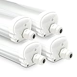 HOFTRONIC - 4er Pack LED Feuchtraumleuchte 120cm IP65-36W 4320 Lumen - 4000K Neutralweiß...