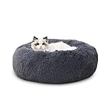 Bedsure Katzenbett waschbar Flauschiges Katzenbett - Ø 50 cm Katzenschlafplatz für...