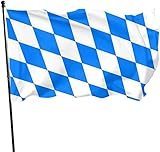 Saisonale Bayern Raute Muster Gartenflagge Familie Party Flagge 3 x 1,5 m Dekorationen...