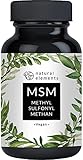 MSM Kapseln - 365 vegane Kapseln - Laborgeprüfte 1600mg Methylsulfonylmethan (MSM) Pulver...