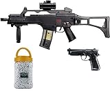 g8ds Set: HK Heckler & Koch G36 C AEG Elektrisch Softair Gewehr + Softair Pistole Beretta...