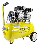 WELDINGER Flüsterkompressor FK 120 turbo pro 1500 W Luftabgabe 150 l/min ölfrei...