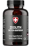 Zeolith-Kapseln von Active Swiss | 220 Kapseln aus Zeolith mit 95% Klinoptilolith |...