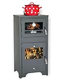 DanDiBo EEK A+ Kaminofen mit Backfach und Herdplatte Holzofen 7 kW Ever 2 Kamin Ofen Holz...