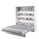 MEBLINI Schrankbett Bed Concept - Wandbett mit Lattenrost - Klappbett mit Schrank -...