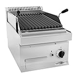 GGM Gastro | GLGK46-E | Gas Lavasteingrill (5,5 kW) - Grillrost neigbar