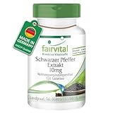 Fairvital | Schwarzer Pfeffer Extrakt 10mg - 120 Tabletten - 95% Piperin - 4-Monatspackung...