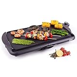 Duronic GP20 Elektrischer Tischgrill | 52 x 27 cm flache Grillplatte | Plancha Grill |...