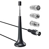 FM UKW Radio Antenne Koaxial Stecker Stabantenne mit Magnetfuß, Ancable Digitale Radio...