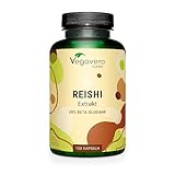 Reishi Kapseln hochdosiert | 1300 mg Reishi Extrakt (10:1) | 40% Polysaccharide + 20% Beta...