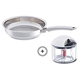 Fissler Crispy Steelux Premium/Edelstahl-Pfanne (24 cm) Bratpfanne-unbeschichtet -...