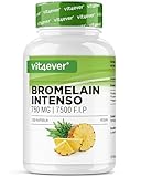 Bromelain Intenso - 750 mg (7500 F.I.P) - 120 magensaftresistente Kapseln - Extra...
