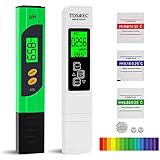 Uwelliky PH Messgerät + TDS Messgerät Set, 4 in 1 Pool Thermometer Wasser Tester mit...