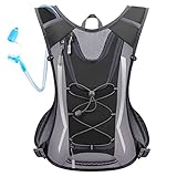 Trinkrucksack mit Trinkblase 2L, Trinkbeutel Fahrradrucksack Laufrucksack Rucksack zum...