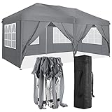 TOOLUCK Faltpavillon 3x6m Pavillons Wasserdicht Stabil Flatpavillon Popup Outdoor...