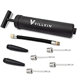 Villkin Ballpumpe mit Nadelfach – Inklusive 4X Metallnadeln, 2X Kunststoffnadeln, 1x...