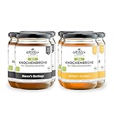 Grizzly Foods • BIO Knochenbrühe Rind & Huhn (6 x 500ml) • Mehr als 20g Kollagen pro...