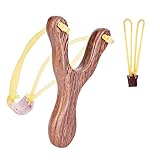 luckaide Steinschleuder, Holz Zwille, Slingshot, Einstellbar Schleuder Zwille mit 1...