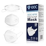 DOC 25 x FFP2 - Face Shield Atemschutzmaske Erwachsene Hochwertiger Stoff Mund-Nasen-Maske...