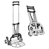 Juskys Treppensackkarre klappbar & bis 80 kg belastbar - Alu Mini Sackkarre für Treppen -...