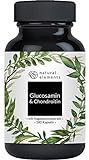 Glucosamin & Chondroitin hochdosiert - 180 Kapseln mit natürlichem Vitamin C - Trägt zu...