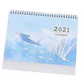 Ciieeo 1 Set 2021 2021 Tischkalender Drahtgebundener Kalender Akademischer Tischkalender...