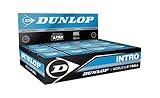 Dunlop Squashbälle Intro blau, 3 Stück im Blister, für Einsteiger und Hobbyspieler –...