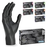 100x ARNOMED Einweghandschuhe Schwarz, Einmalhandschuhe XXL, Nitril Handschuhe Einweg,...