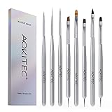 8 Stück Pinsel für Gelnägel Aokitec Nagelpinsel Set,Gel Pinsel Dotting Painting Line...