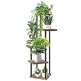 VASZOLA 5-Tier Hölzern Blumenregal Pflanzenregal, Mehrstöckig Blumenständer...