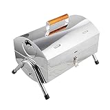 predolo Tisch-Holzkohlegrill, Picknick-Kocher, Mini-Campinggrill, Outdoor-BBQ-Grill für...