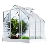 Tronitechnik® Gewächshaus GH04 190x190cm für den Garten, Alu Frühbeet inklusive...