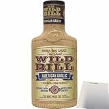 REMIA Wild Bill American Garlic Sauce Knoblauch Grillsauce (450ml Flasche) + usy Block