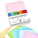 perfect ideaz • 50 Blatt Foto-Karton DIN-A4, 10 Farben, 300 g/m², Made IN Germany