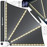 KESSER® Balkonfächer mit LED | klappbar mit Wandhalterung | 140x140cm | Sichtschutz...