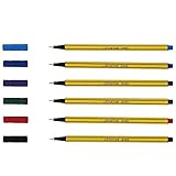 LEVIATAN D400 Fineliner Multicolor - 6 Stück | Finepen set | Feinleiner Box | Vielseitig...