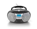 KARCHER RR 5025-B tragbares Radio, CD-Player mit Netz-und Batteriebetrieb, UKW-Radio mit...