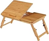 Laptop-Computer-Betttisch, Holz-Laptop-Tisch, tragbarer Klapptisch, 2 unabhängige...