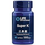 Life Extension, Super K, mit MK-7, Depot, hochdosiert, 90 Weichkapseln, Laborgeprüft,...