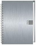 Wochen-Cheftimer A5 Aluoptik silber Terminkalender 2023 - 132 Seiten - Hardcover mit...