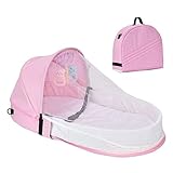 BHJYB Babybett Reisebett Baby mit Matratze Faltbare Wiege Portable Baby Bett mit...