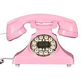 Kabelgebundener Anrufbeantworter, Vintage-Desktop-Runde Nummerntaste, Home-Office-Hotel